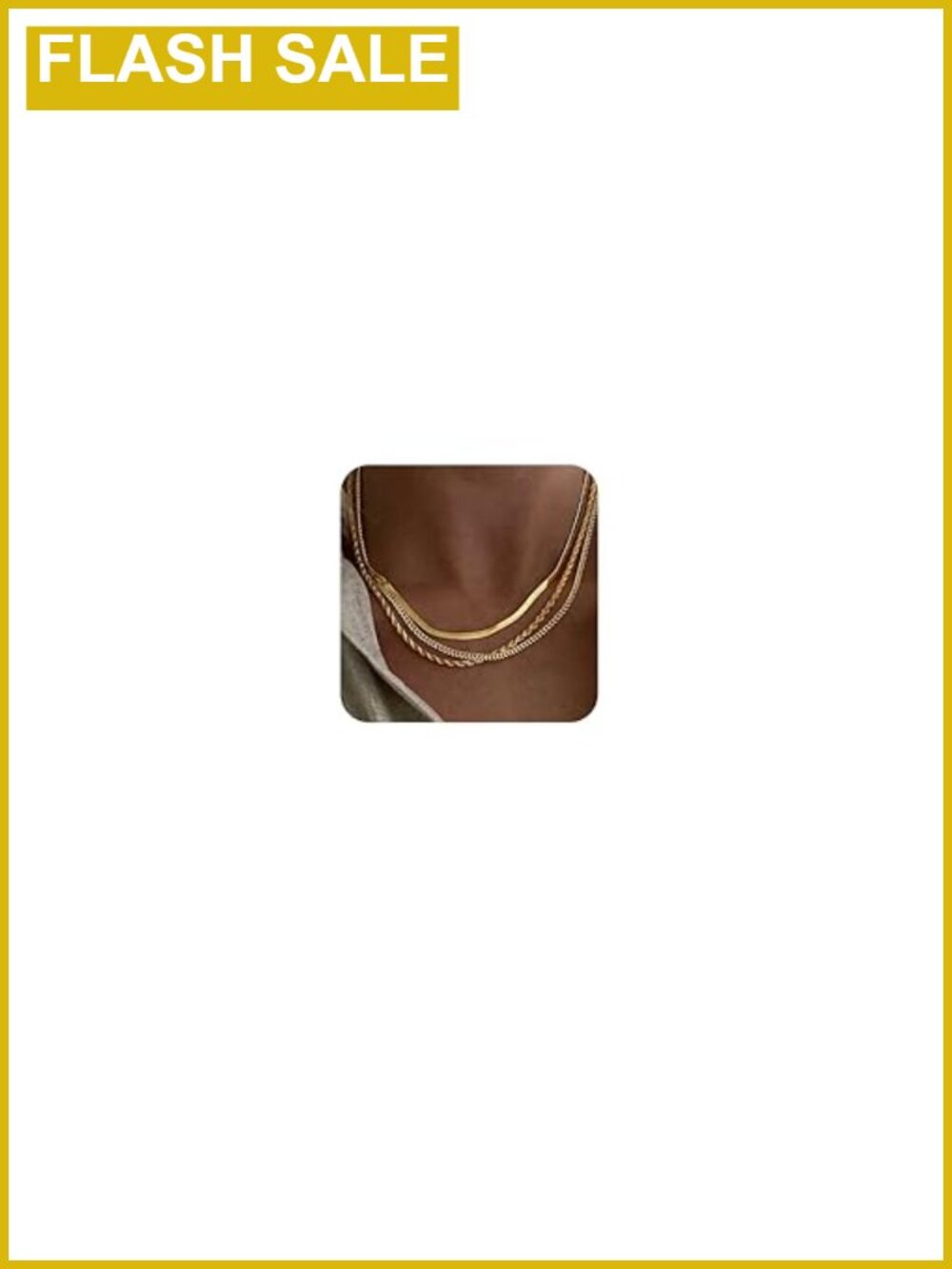 14K Gold Plated Herringbone Snake Choker Chain Necklace for Women